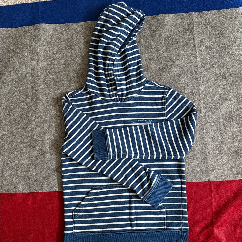Vineyard Vines Navy and Grey Striped Pullover